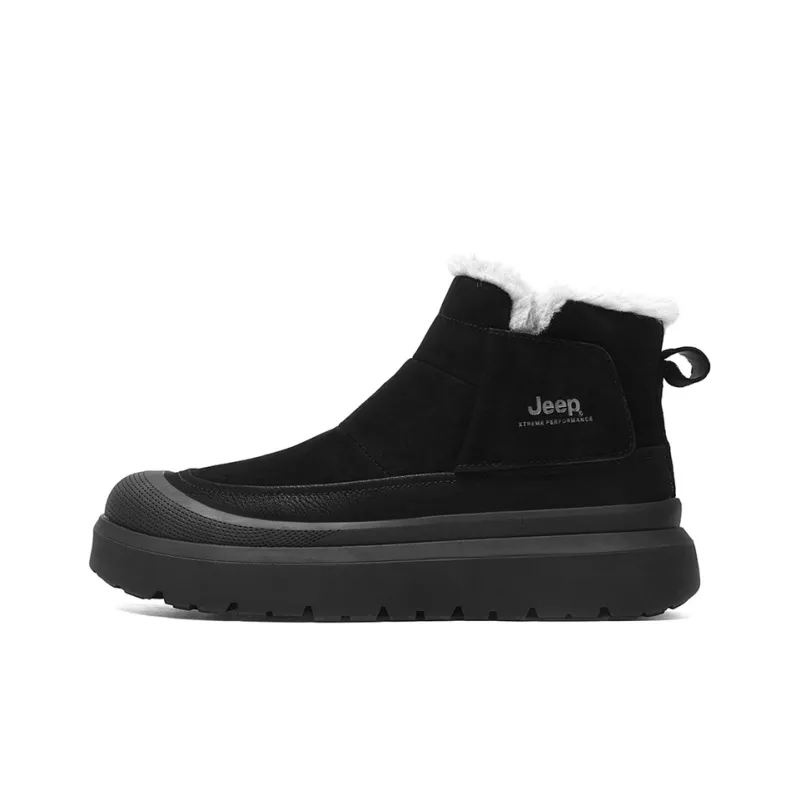 Jeep Warm Wear-Resistant Height Increasing Slip-Resistant Short Snow Boots-9