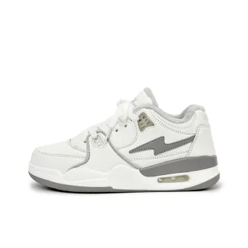 LIANGHUO Warm Slip Resistant Cushioning Impact Resistance Low Top Skateboard Shoes Unisex White Gray