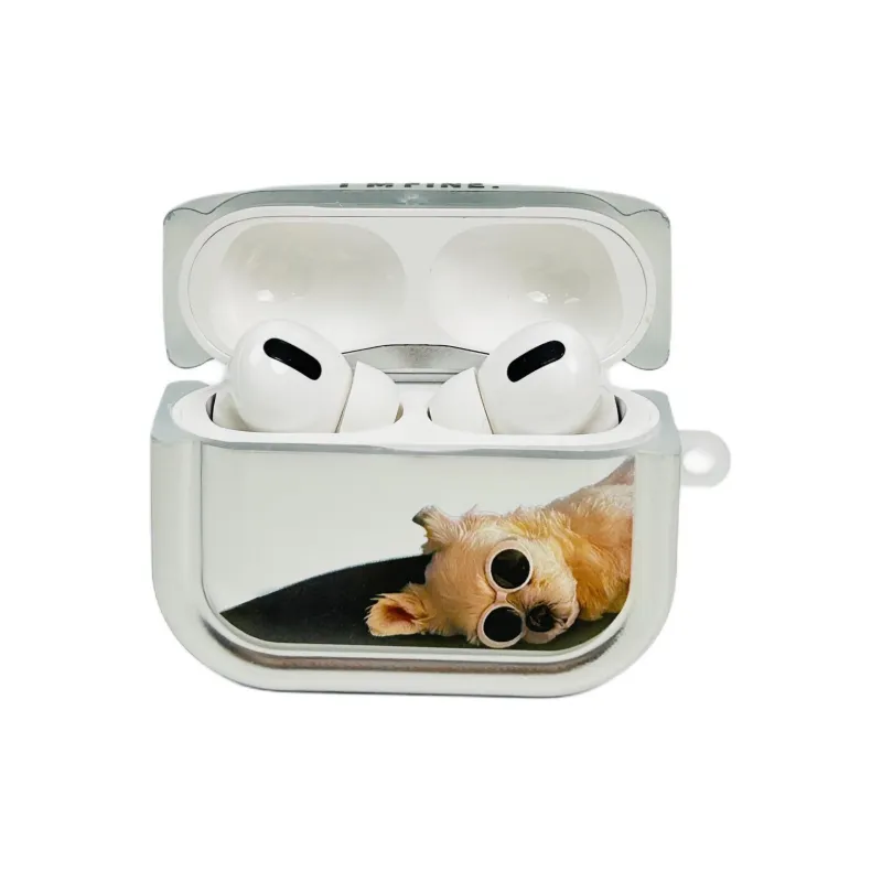 Sopi Apple AirPods 4/2/3/4th Generation/AirPods Pro/Pro 2 TPU Lying Sunglasses Puppy Headphone Cases-3