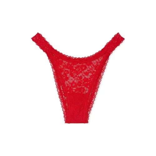 Victoria's Secret The Lacie Sequin Posey Lace Brazilian Panty / Lipstick Underpants Women's 1 Pack Red