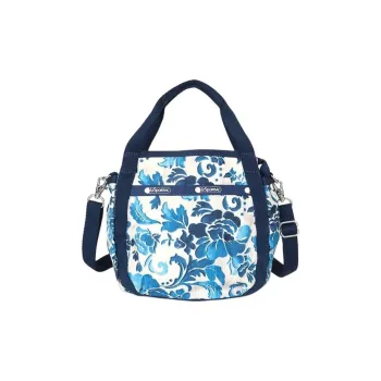 LeSportsac Polyester Shoulder Bag Crossbody Bag Handbag Small Size Women's Blue & White