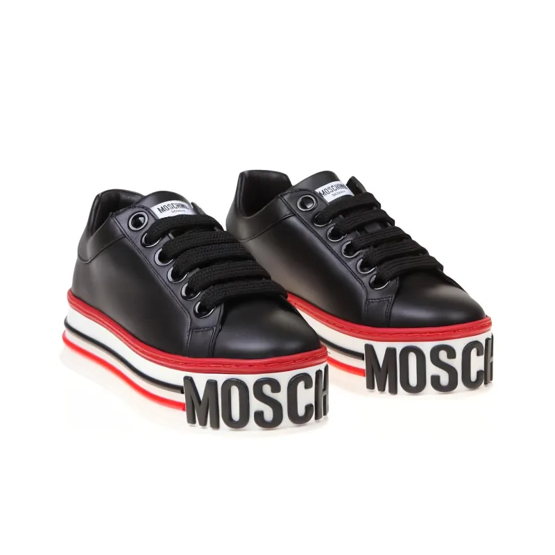 MOSCHINO Low-Top Platform Shoes Women's Black-2