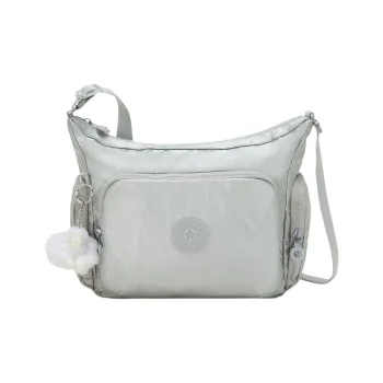 Kipling Polyamide Shoulder Bag, Crossbody Bag Medium Size Women's Silver