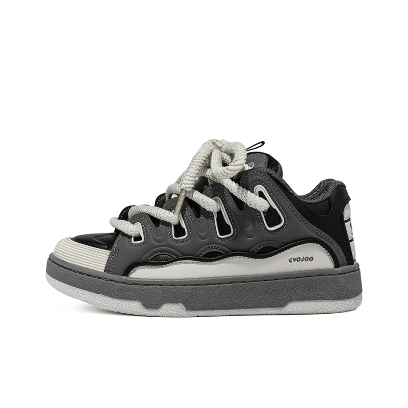CVOJOO Puffy Shoes Slip Resistant Height Increasing Low Top Skateboard Shoes Unisex-18