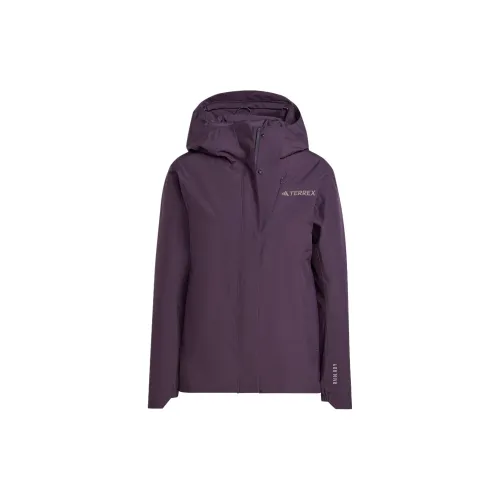 Adidas Waterproof And Breathable Warm Windbreaker Jacket Women's Purple