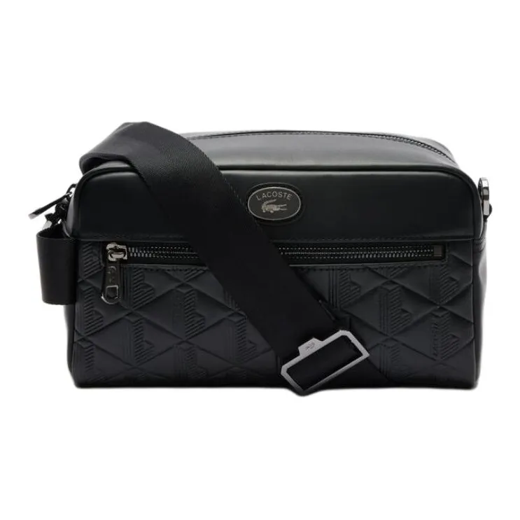 LACOSTE PU One Shoulder Crossbody Clutches Regular Men's Black-1