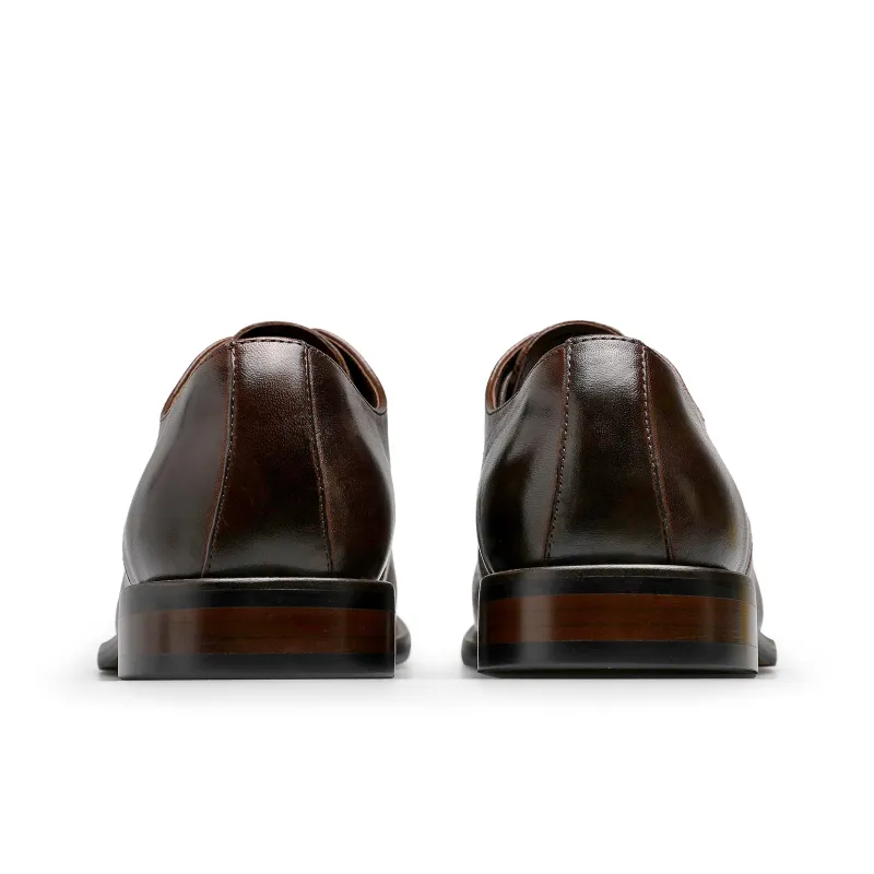 Desai Dress Shoes Men Low Top Black, Brown-8