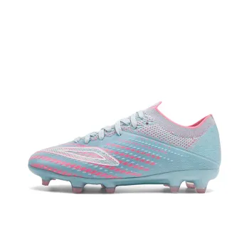 Keliqee AG Rubber Short Studs Slip Resistant Coverage Soccer Shoes Men's Blue Pink
