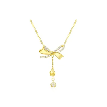 Chongqing Gold Store S925 Silver/Cubic Zirconia Necklaces Women's
