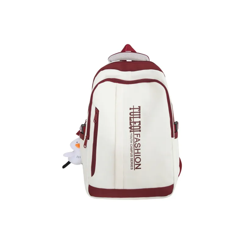 KAMLUI Nylon Fabric Backpack Regular Unisex Black/Red/Purple/Green-6