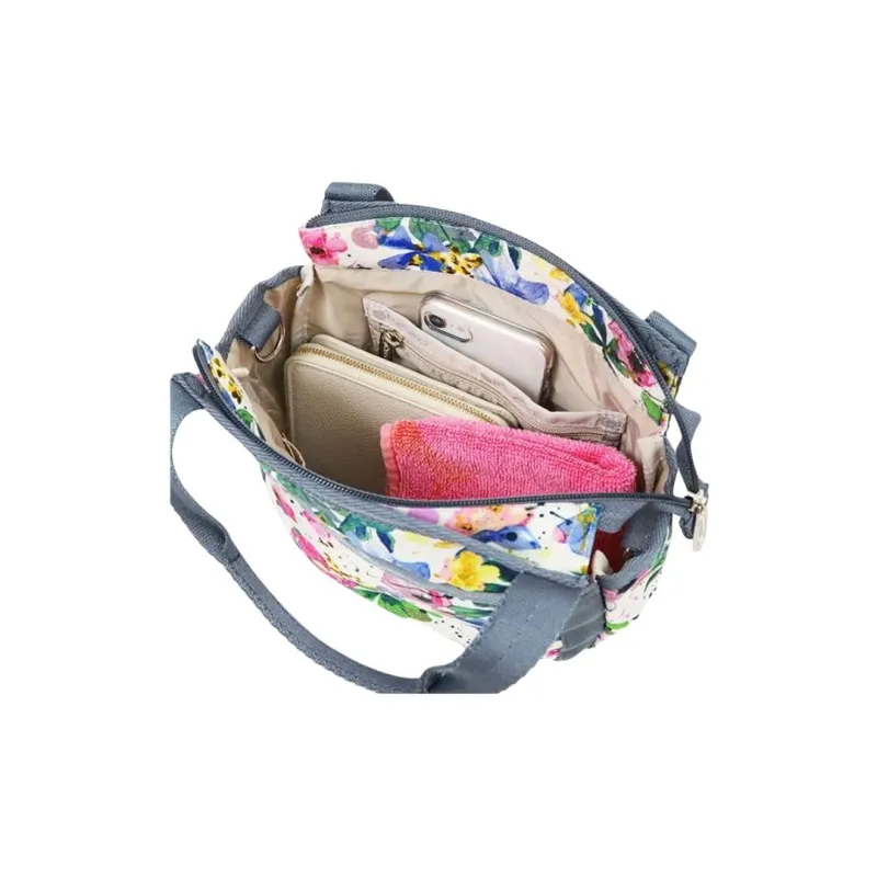 LeSportsac Polyester Shoulder Bag Crossbody Bag Handbag Mini Women's White & Multicolor-5