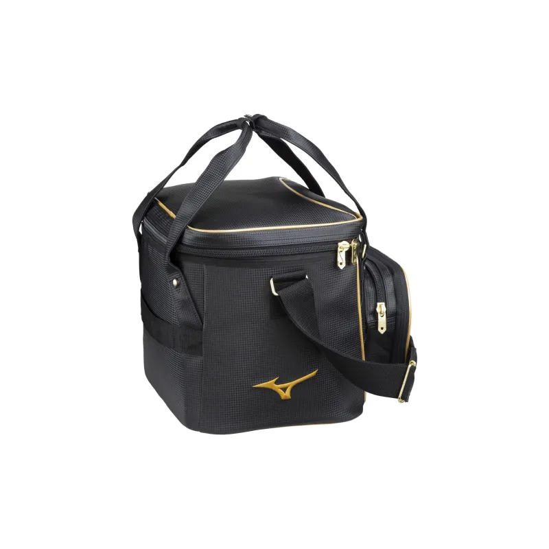Mizuno Synthetic Leather One Shoulder Crossbody Travel Bag Unisex Black-2