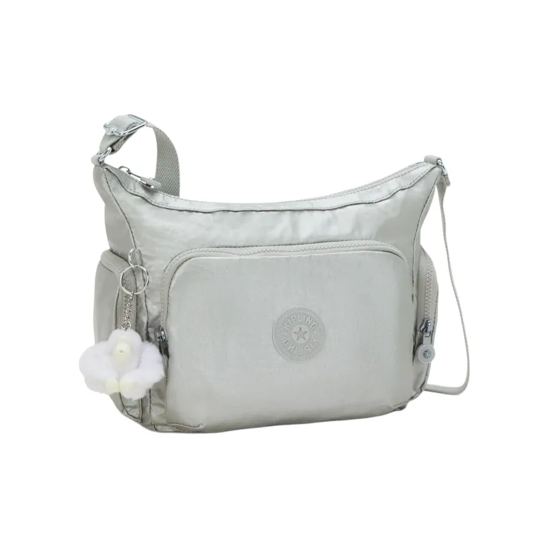 Kipling Polyamide Shoulder Bag, Crossbody Bag Medium Size Women's Silver-1