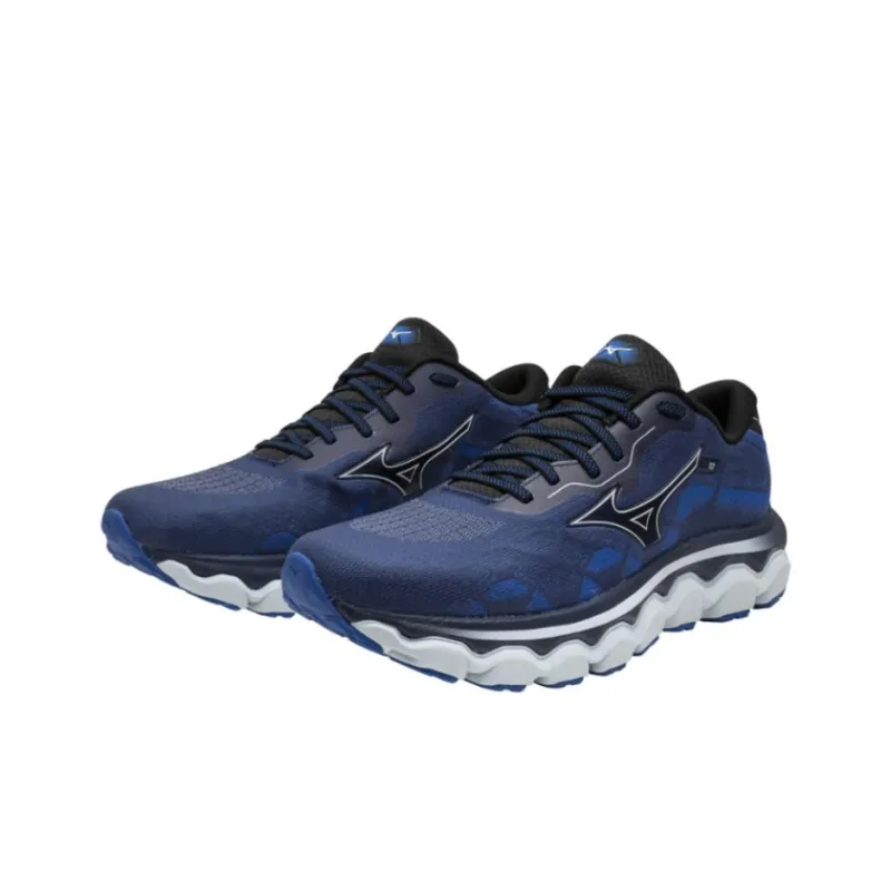 Mizuno Wave Horizon 7 Anti-Slip Wear-Resistant Low-Top Casual Running Shoes Men's Blue-2