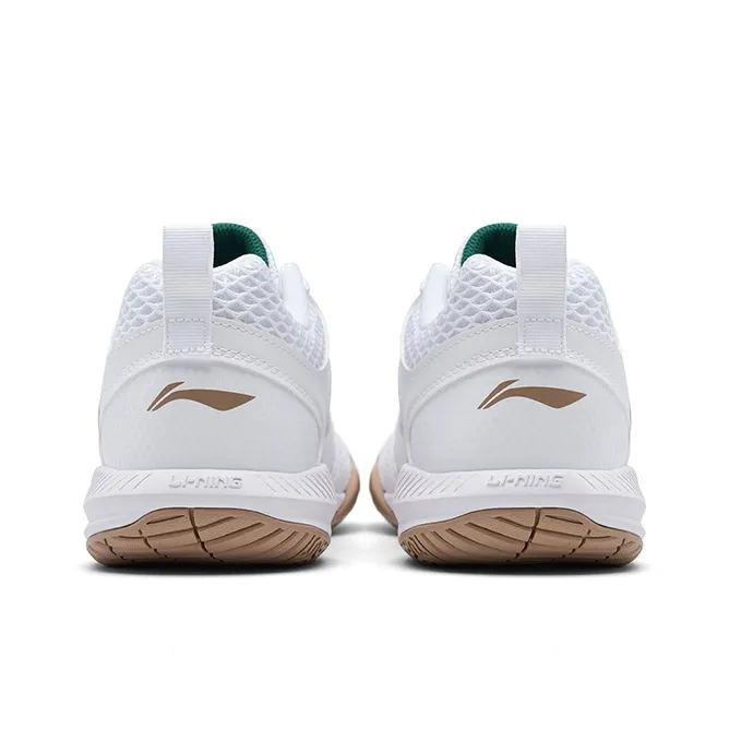 LiNing Feather Anti-Slip And Wear-Resistant Breathable Low-Top Badminton Shoes Unisex White-4