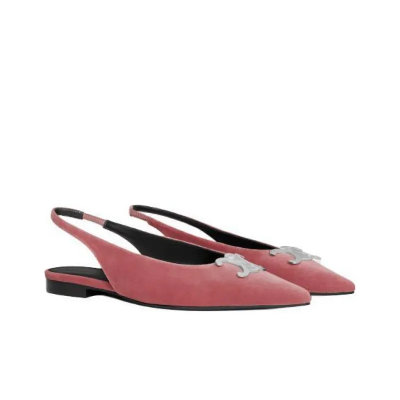 CELINE Alma Triomphe Casual Single Shoes Women's Pink-2