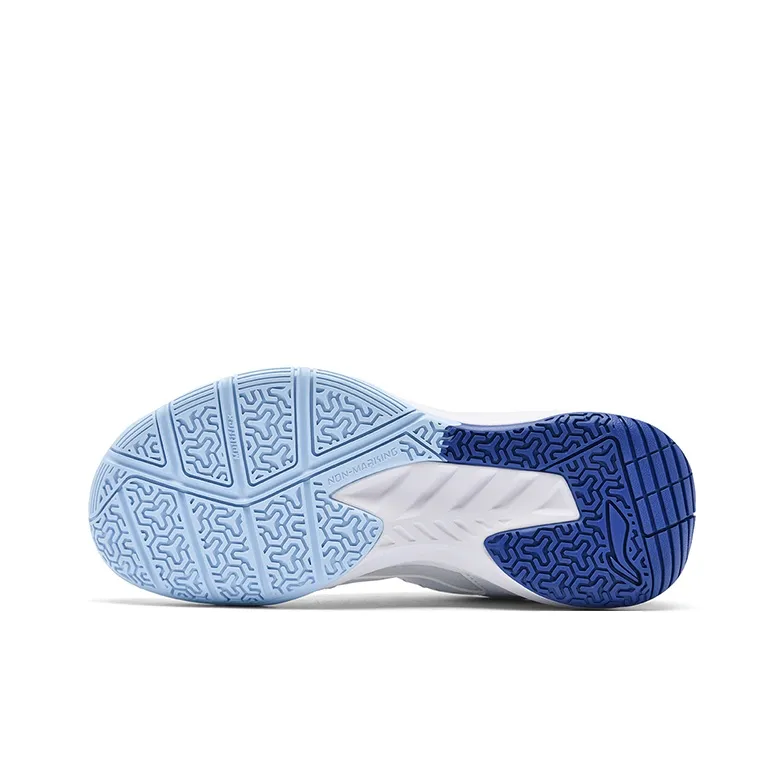 LiNing Feather Anti-Slip And Wear-Resistant Water-Resistant Low-Top Badminton Shoes Unisex White Blue-5