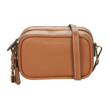 MAC DOUGLAS Leather Crossbody Bag, Shoulder Bag Women's Light Umber