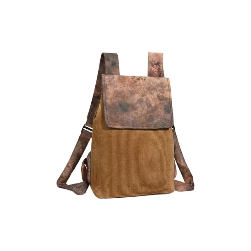 Everthames Corduroy With Additional Fabric Backpack Regular Women's Brown-1