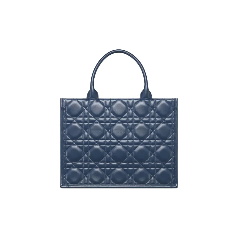 DIOR BookTote Calfskin Tote Bag, Shopping Bag, Shoulder Bag, Crossbody Bag, Handbag Medium Size Women's Deep Sea Blue-3