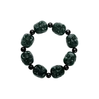 YUDI Hetian Jade Bracelets Green Jade Men's