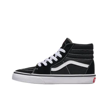 Vans Sk8 Hi Anti Slip Wear Resistant High Top Kids' Skateboarding Shoes Black Teenagers