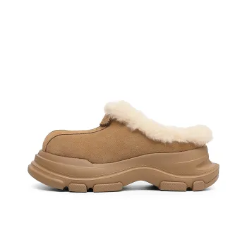 Angelmi Wear Resistant Height Increasing Warm Low Top Casual Shoes Unisex Brown