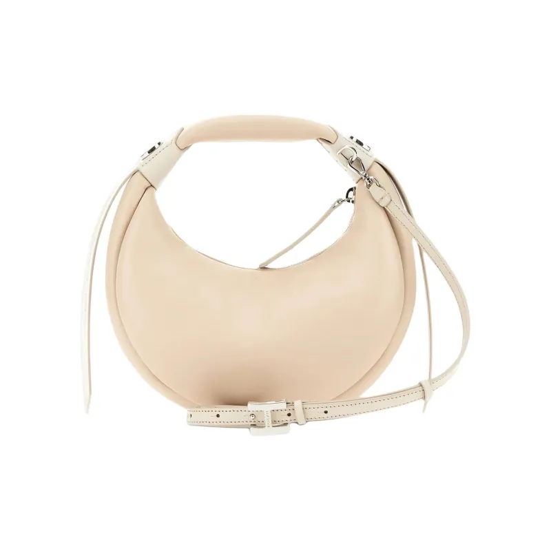 HOGAN Nappa Leather Hobo Bag Shoulder Bag Crossbody Bag Handbag Mini Women's Ivory-3
