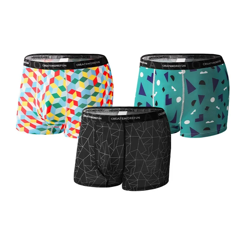 Qiao Ni Tong Underpants Men's 3 Pack-8
