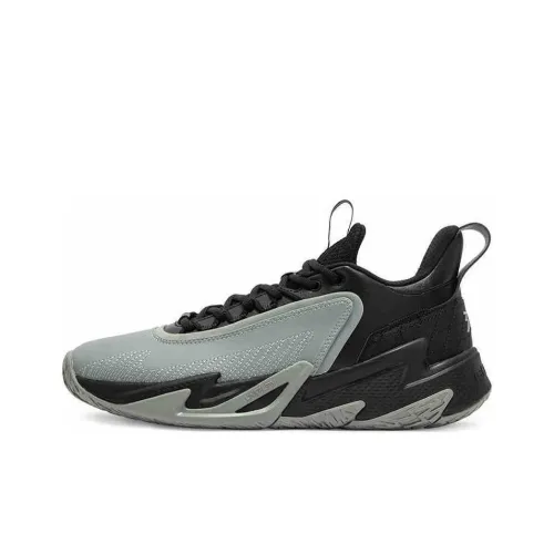 361° Anti Slip Wear Resistant Low Top Basketball Shoes Men's Gray Black