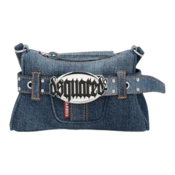 DSQUARED 2 Washable Denim Crossbody Bag Shoulder Bag Medium Size Women's Medium Blue