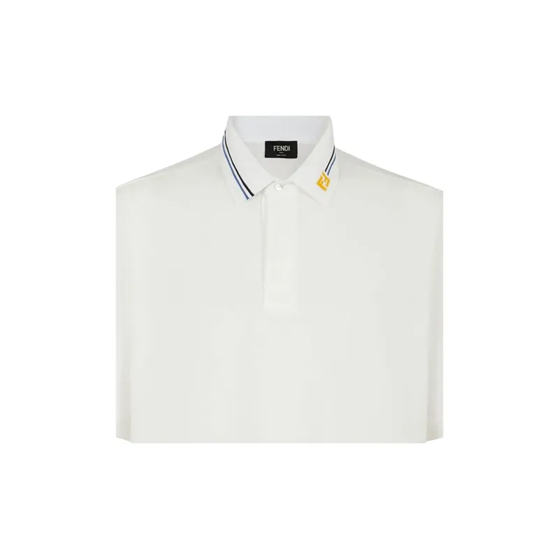 FENDI Polo Shirts Men White-3