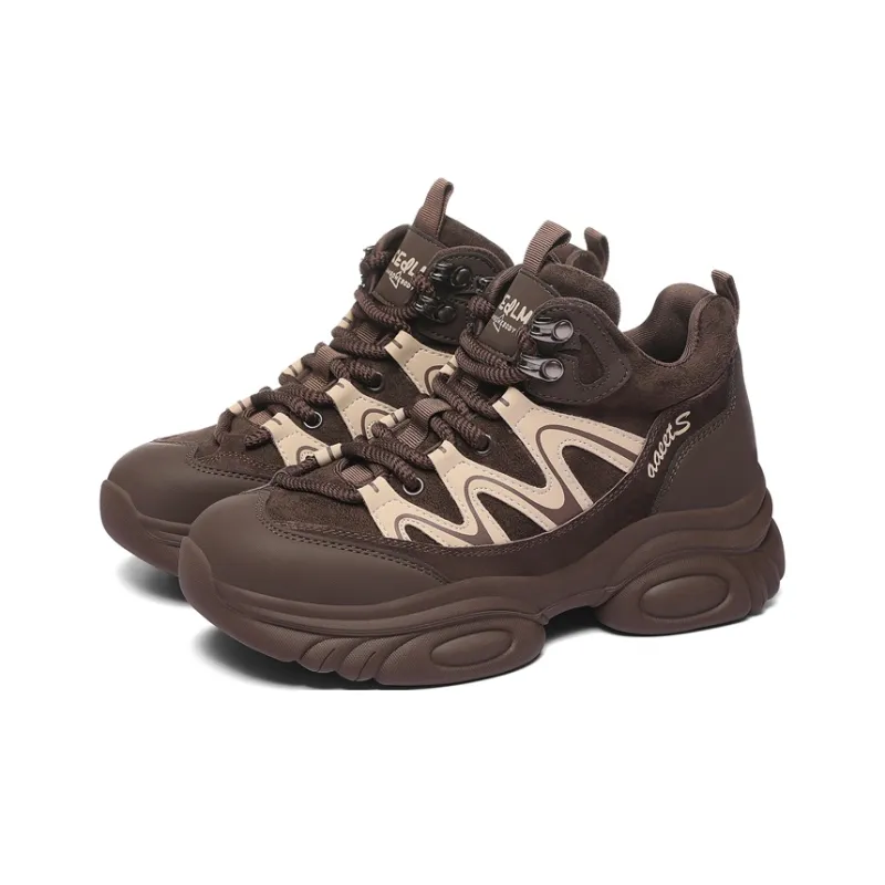 Golden Silk Rabbit Mid-Top Chunky Sneakers Women's-8