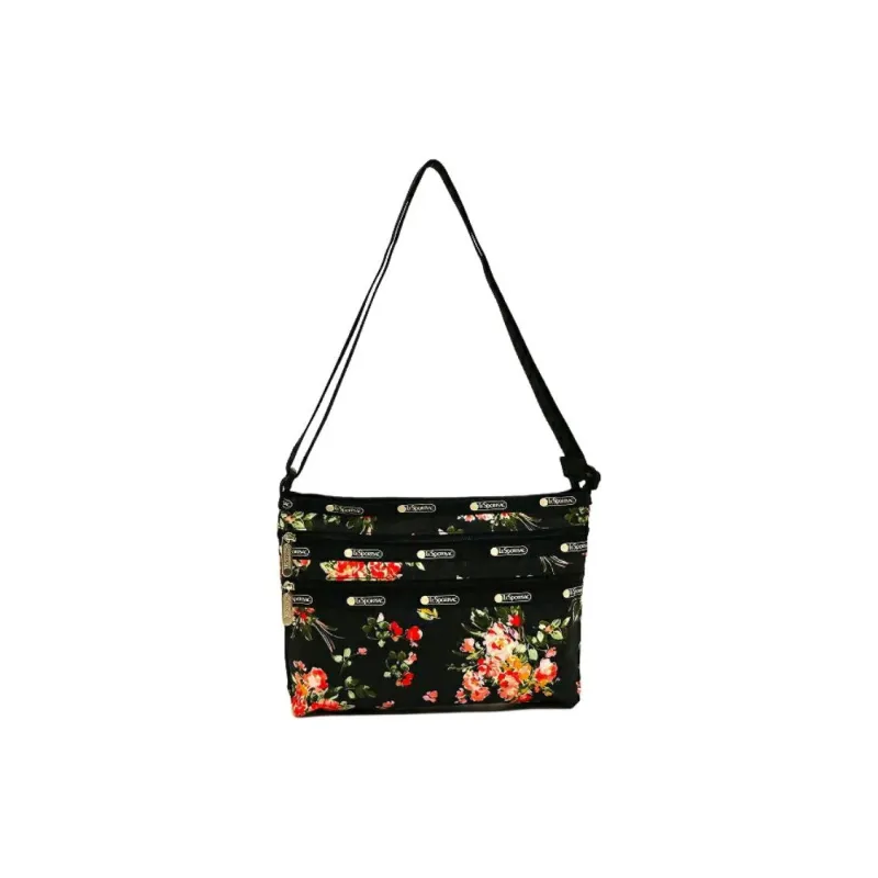 LeSportsac Polyester Crossbody Bag, Shoulder Bag Women's Black & Multicolor-0