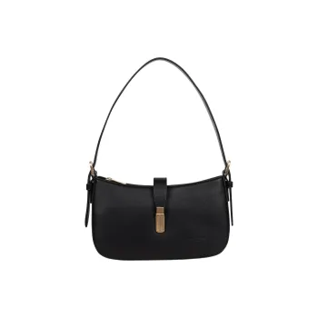 H HEXAGONA PARIS Synthetic Fiber Portable Crossbody Bag, Shoulder Bag Regular Women's Black