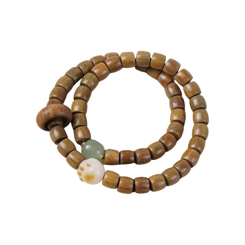 YUFANGCHUN Green Sandalwood Bracelets Unisex-0