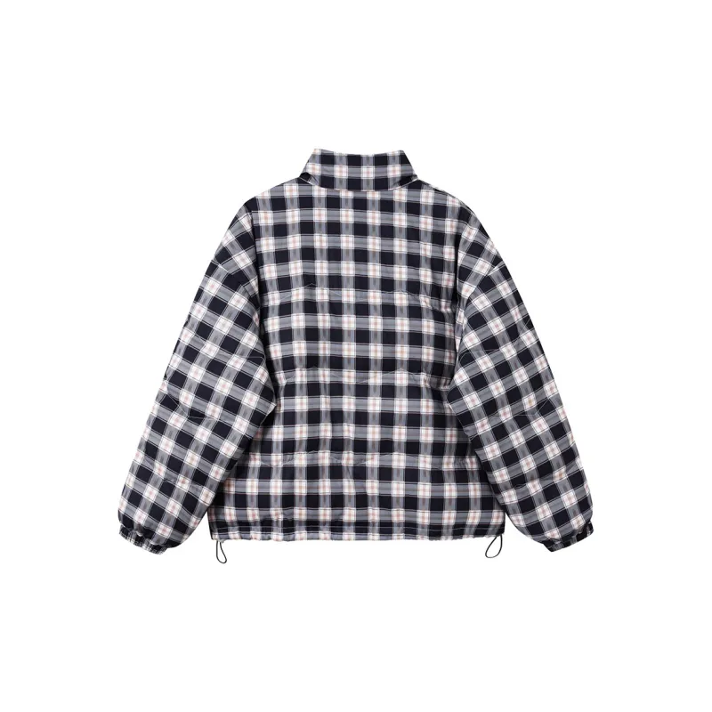 FPMZ Puffer Jacket Women's Black Blue Plaid-1