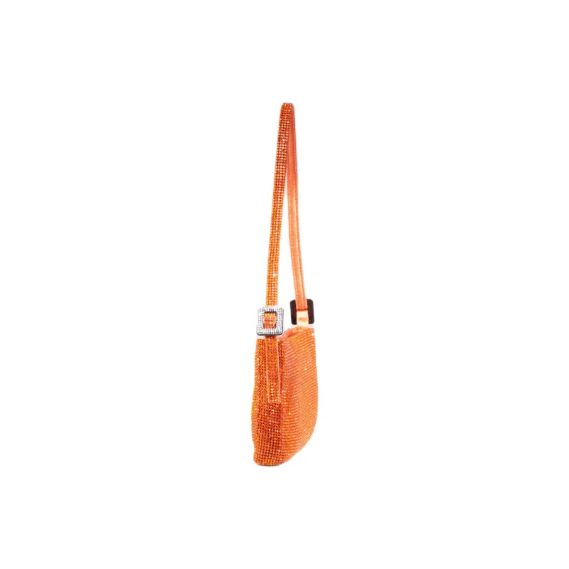BENEDETTA BRUZZICHES Rhinestone Shoulder Bag Women's Orange-2