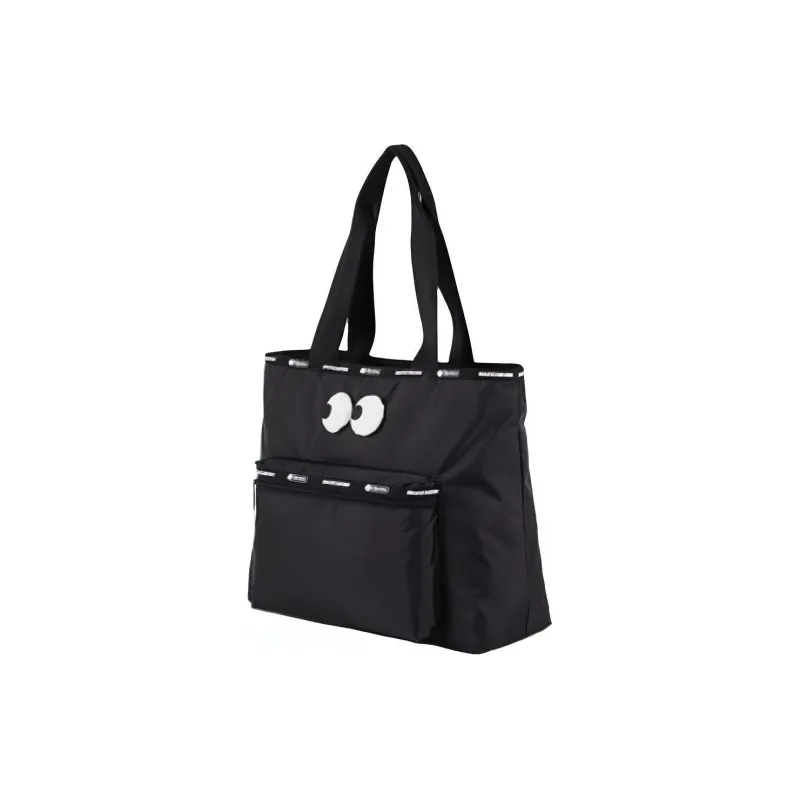 Skechers Fabric Tote Bag Shopping Bag Handbag Shoulder Bag Small Size Unisex Black-1
