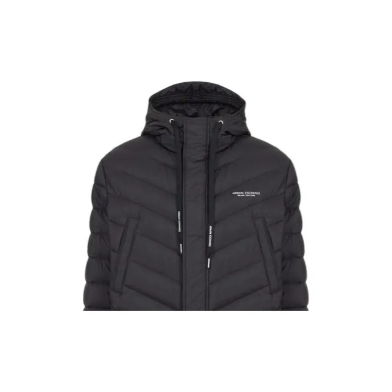 ARMANI EXCHANGE Logo print Padded Coat-4