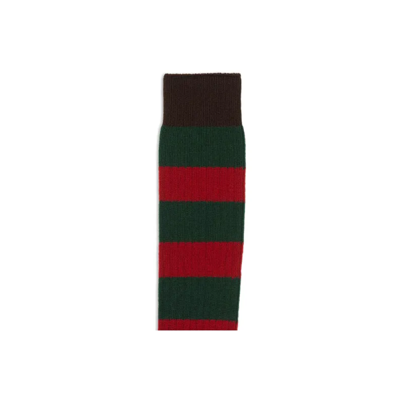 GUCCI FW22 Knee-High Socks Men's 1 Pack Green-4