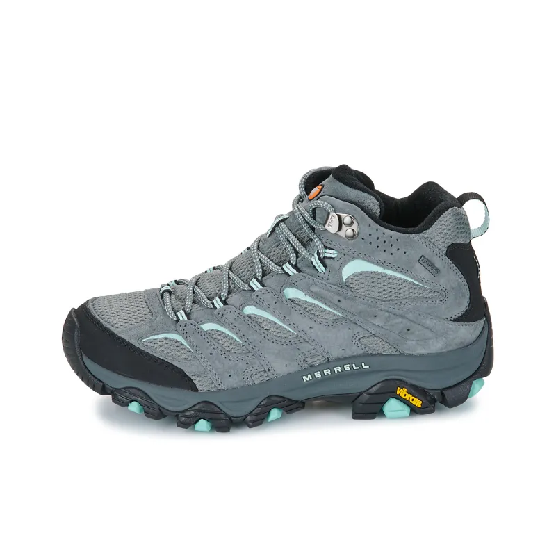 MERRELL MOAB 3 Anti Slip Wear Resistant Mid Top Hiking Shoes Women's Light Blue Gray-0