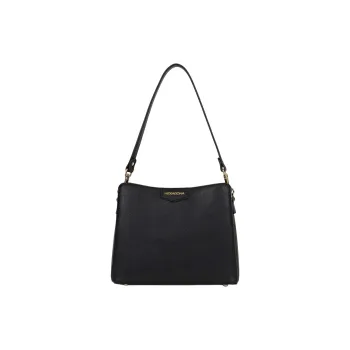 H HEXAGONA PARIS Grain Print Synthetic Fiber Crossbody Bag, Shoulder Bag Regular Women's Black