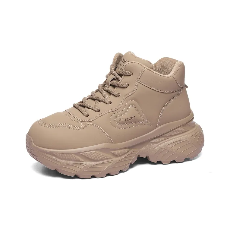 Golden Silk Rabbit Low-Top Chunky Sneakers Women's-7
