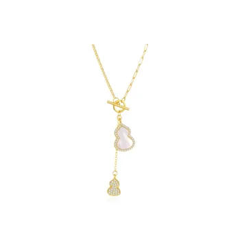 Chongqing Gold Store S925 Silver/Cubic Zirconia Necklaces Unisex