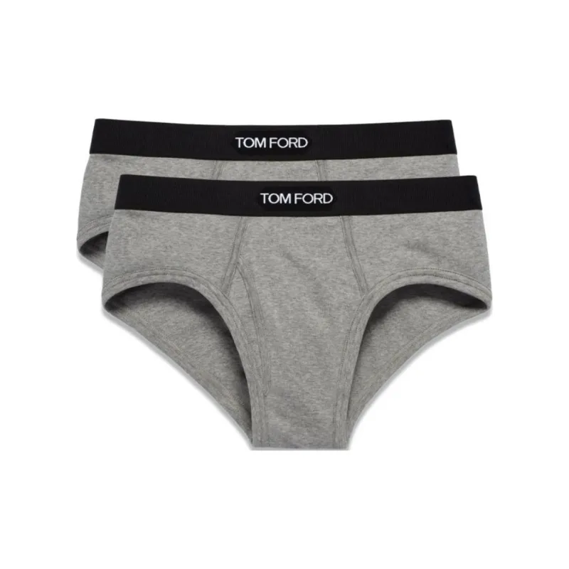 TOM FORD Pack Of Two Logo Waistband Briefs-0