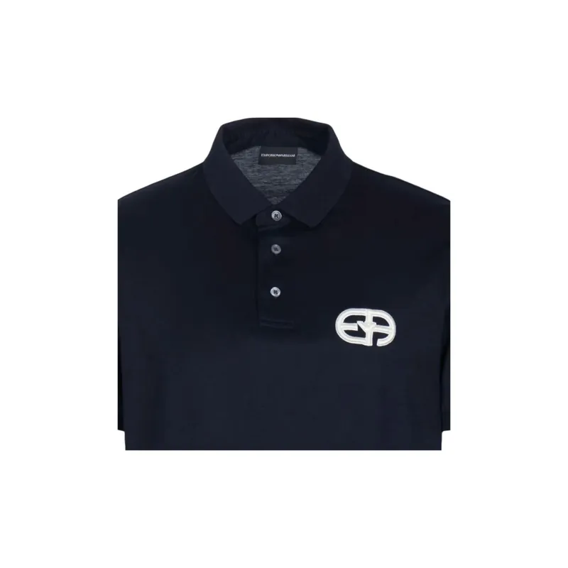 EMPORIO ARMANI Lyocell blend Jersey Polo Shirt With Embossed Ea Logo Embroidery-4