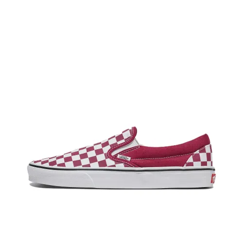 Slip On Classic Vans 'Checkerboard Rhododendron Red'