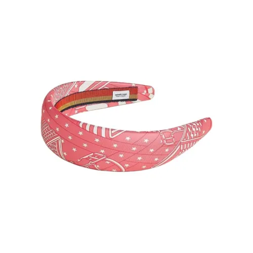HERMES Silk Headbands Women's Pink