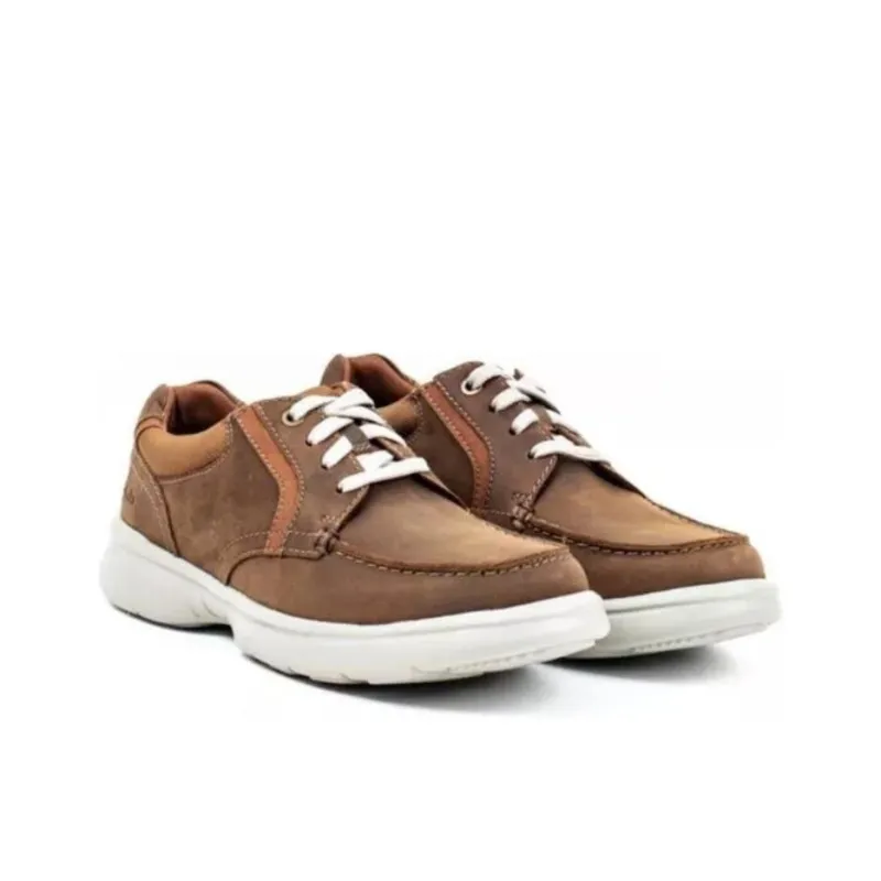 Clarks Bradley Vibe Low-Top Casual Shoes Men's Tan-1